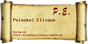 Peleskei Elizeus névjegykártya
